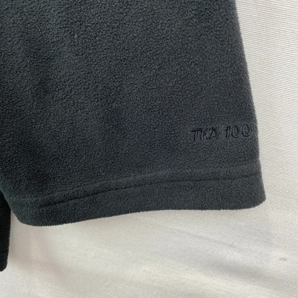 The North Face TKA 100 Quarter Zip Fleece Pullover Mens XXL Black Lightweight